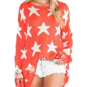 WILDFOX SEEING STARS SWEATER in Red